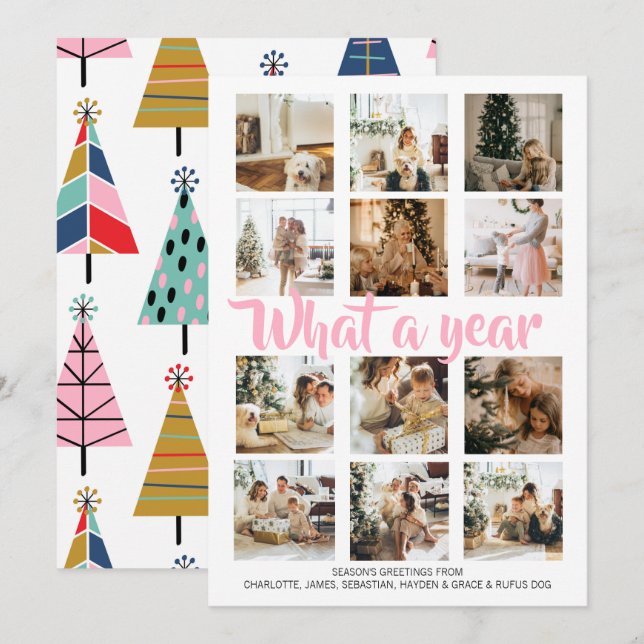Cartes Pour Fêtes Annuelles Quel an photo Noël personnalisé (Devant / Derrière)