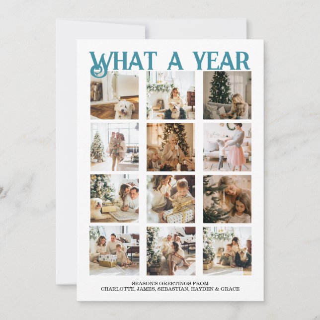 Cartes Pour Fêtes Annuelles Quel an photo Noël personnalisé (Devant)
