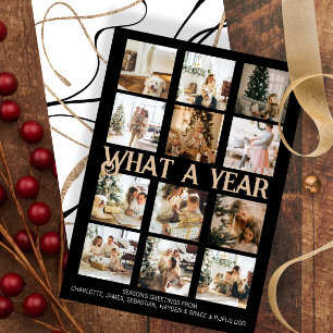 Cartes Pour Fêtes Annuelles Quel an photo Noël personnalisé