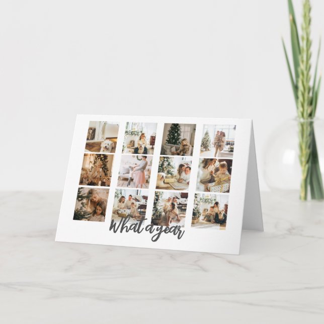 Cartes Pour Fêtes Annuelles Quel an photo Noël personnalisé (Devant)