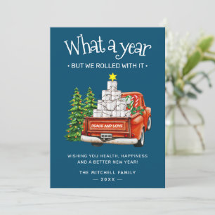 Cartes Pour Fêtes Annuelles Quel An Toilette Papier Rouge Noël Camion