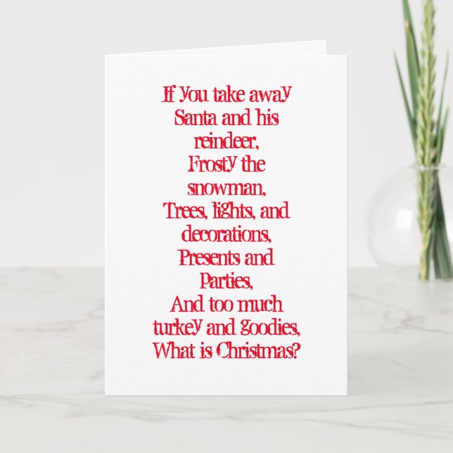 Cartes Pour Fêtes Annuelles Quel est Noël ? (Devant)