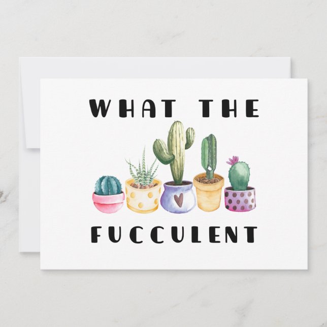 Cartes Pour Fêtes Annuelles Quel Fucculent (Devant)