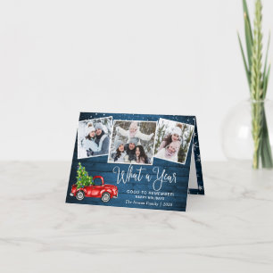 Cartes Pour Fêtes Annuelles Quelle année Noël Camion de la ferme rouge 3 Photo
