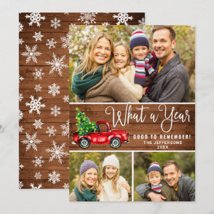 Cartes Pour Fêtes Annuelles Quelle année Noël Camion de la ferme rouge 3 Photo