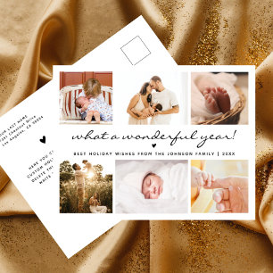 Cartes Pour Fêtes Annuelles Quelle merveilleuse année Minimale 6 Photo Chic