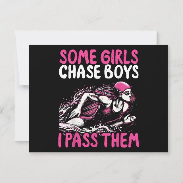 Cartes Pour Fêtes Annuelles Quelques Filles Pourchassent Les Garçons Je Les Pa (Devant)