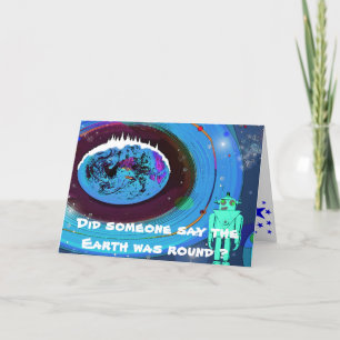 Cartes Pour Fêtes Annuelles Quelqu'un a dit que la Terre était ronde ? Noël