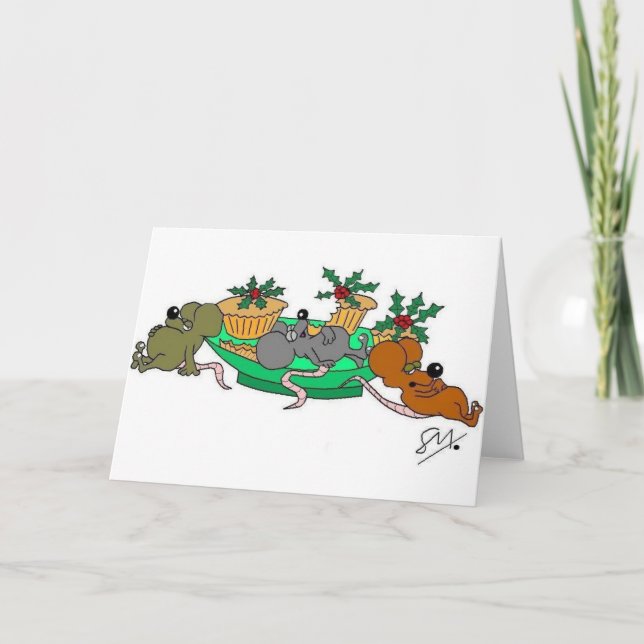 Cartes Pour Fêtes Annuelles Qui a mangé toutes les tartes (Devant)