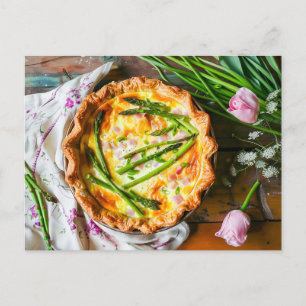 Cartes Pour Fêtes Annuelles Quiche d'asperges au fromage et aux herbes