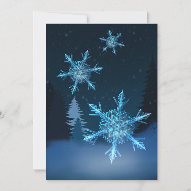 Cartes Pour Fêtes Annuelles Qu'il neige (Devant)