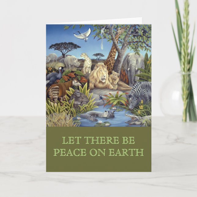 Cartes Pour Fêtes Annuelles Qu'il y ait la paix sur Terre (Devant)