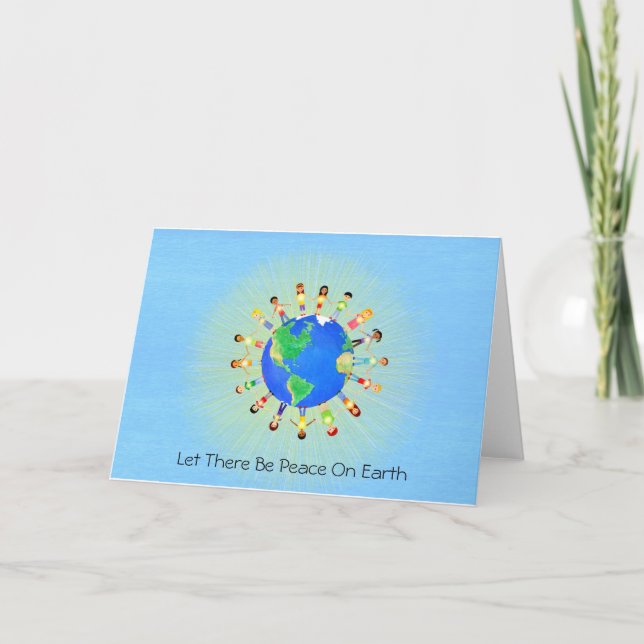 Cartes Pour Fêtes Annuelles Qu'il y ait la paix sur Terre (Devant)