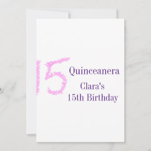 Cartes Pour Fêtes Annuelles Quinceanera 15e anniversaire parties scintillant r