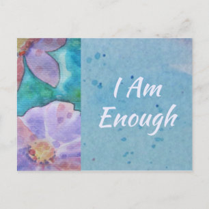 Cartes Pour Fêtes Annuelles Quota d'inspiration I AM ENOUGH Affirmation