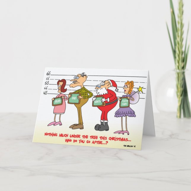 Cartes Pour Fêtes Annuelles Qu'y a-t-il sous l'arbre de Noël ? (Devant)