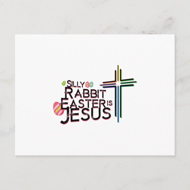 Cartes Pour Fêtes Annuelles Rabbit Pâques Est Jésus Drôle Cadeau Chrétien (Devant)