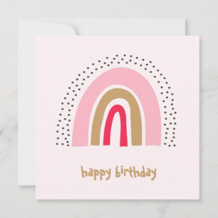 Cartes Pour Fêtes Annuelles Rainbow Happy Birthday Card - Girl Card Birthday