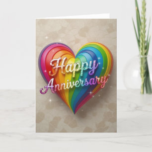 Cartes Pour Fêtes Annuelles Rainbow Pride Anniversaire Card, heureux anniversa