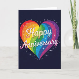Cartes Pour Fêtes Annuelles Rainbow Pride Anniversaire Card, heureux anniversa