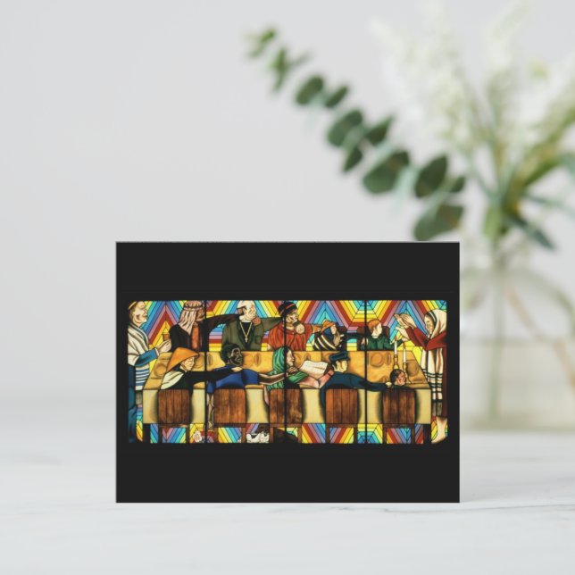 Cartes Pour Fêtes Annuelles Rainbow Shabbat -Judy Chicago Imprimer (Debout devant)