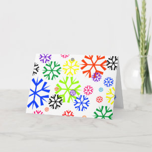 Cartes Pour Fêtes Annuelles Rainbow Snowflop Holiday