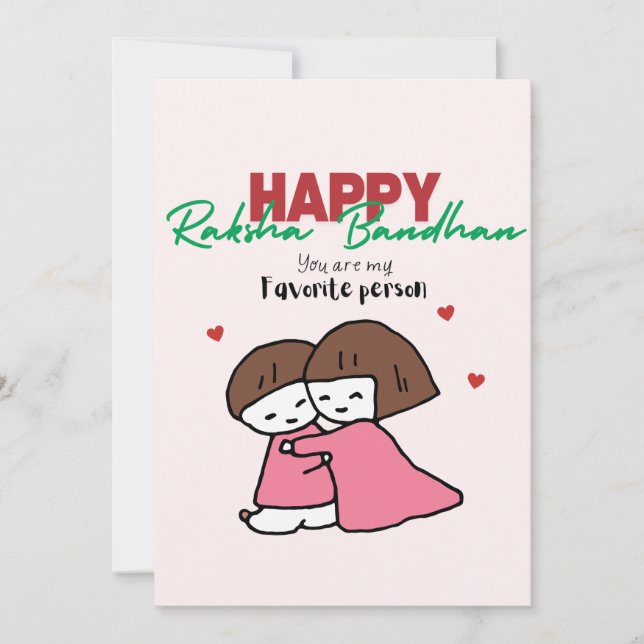 Cartes Pour Fêtes Annuelles Raksha Bandhan (Devant)