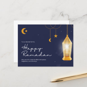 Cartes Pour Fêtes Annuelles Ramadan Kareem bleu