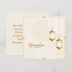 Cartes Pour Fêtes Annuelles Ramadan Kareem Moubarak Golden Islamal Lanterne