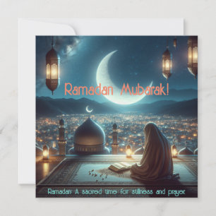 Cartes Pour Fêtes Annuelles Ramadan Moubarak, temps sacré pour la douceur et l