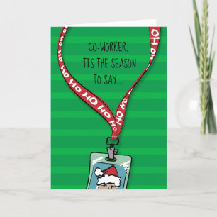 Cartes Pour Fêtes Annuelles Ramasse Mon Cotravailleur Slack Noël Drôle
