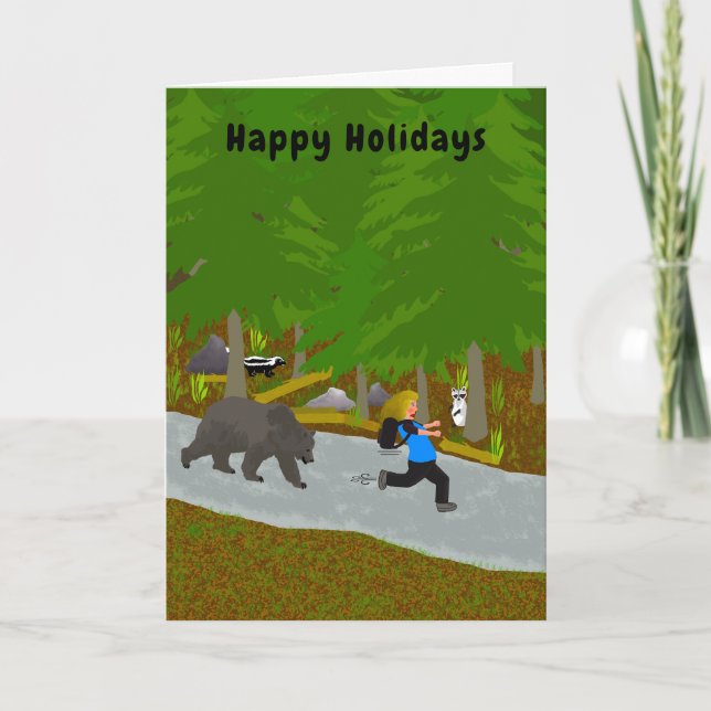 Cartes Pour Fêtes Annuelles Randonnée (Devant)