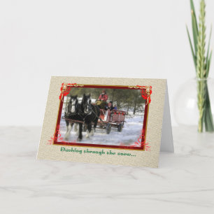 Cartes Pour Fêtes Annuelles Randonnée à bascule hivernale, Noël