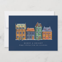 Rangée de maisons par une journée d'hiver