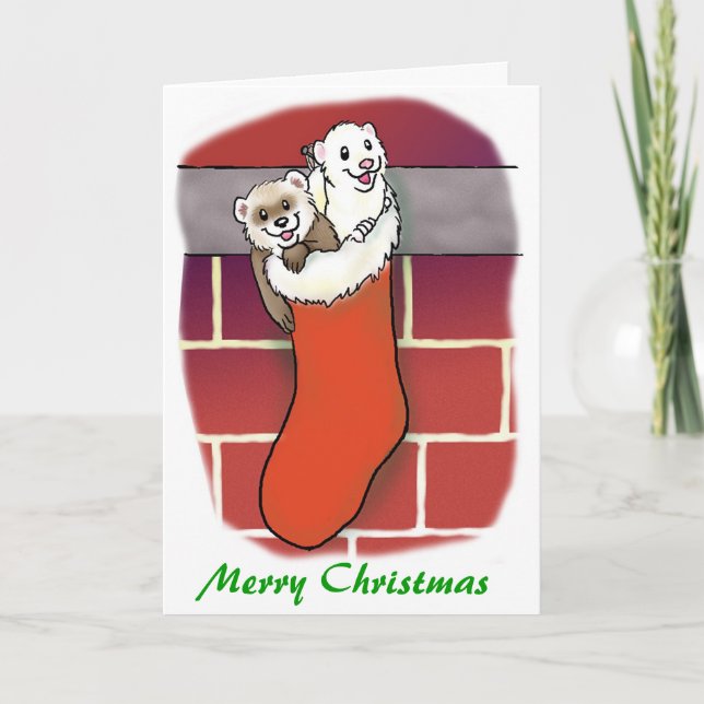 Cartes Pour Fêtes Annuelles Rangement des furets (Devant)