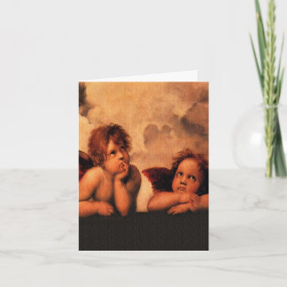 Cartes Pour Fêtes Annuelles Raphael Angelic Cherub Art