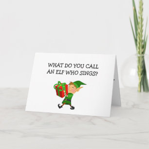 CARTES POUR FÊTES ANNUELLES "RAPPER LE FELF" EST EN TRAIN DE VOLER À NOËL