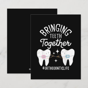 Cartes Pour Fêtes Annuelles Rapprocher les dents - Orthodontiste 