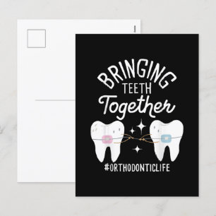 Cartes Pour Fêtes Annuelles Rassembler les dents - Orthodontiste