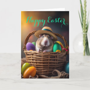 Cartes Pour Fêtes Annuelles Rat adorable pour animaux de compagnie dans un pan