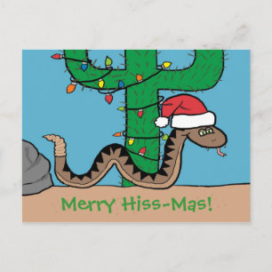Cartes Pour Fêtes Annuelles Rattlesnake Christmas Cactus Post Cards