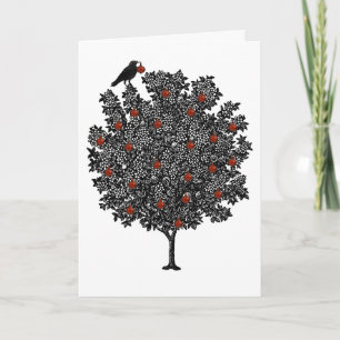 Cartes Pour Fêtes Annuelles Raven décore l'arbre de Noël