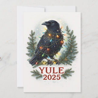Cartes Pour Fêtes Annuelles Raven yule 2025 