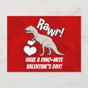 Cartes Pour Fêtes Annuelles Rawr Tyrannosaurus T Rex Valentine's Day Garçons