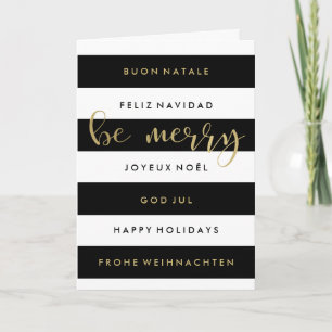 Cartes Pour Fêtes Annuelles Rayures modernes internationales des salutations