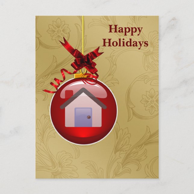 Cartes Pour Fêtes Annuelles real estate Holiday (Devant)