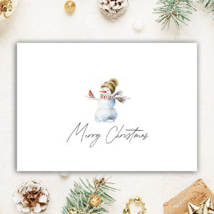Cartes Pour Fêtes Annuelles Réalisateur de Noël personnalisé Aquarelle Snowman
