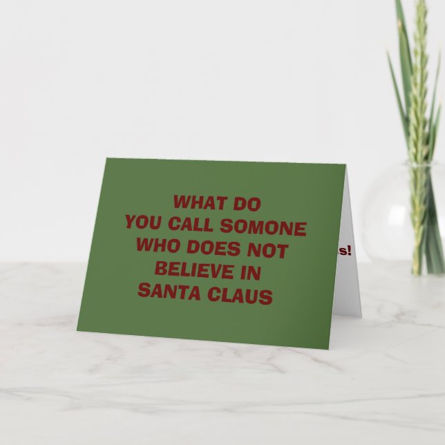 CARTES POUR FÊTES ANNUELLES REBEL SANS CLAUS AU MOMENT DE NOËL ? (Devant)
