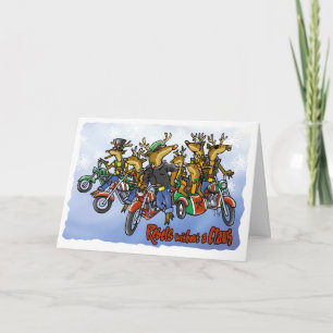 Cartes Pour Fêtes Annuelles Rebels sans un dessin de Noël Reindeer