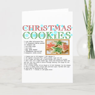 Cartes Pour Fêtes Annuelles Recette Cookies de Noël